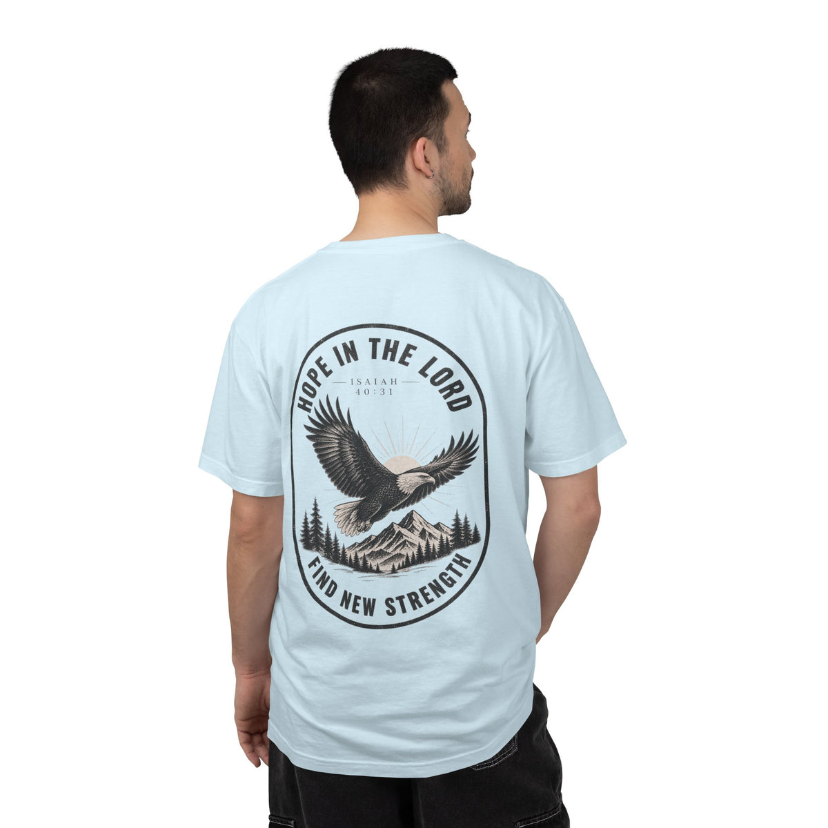 Hope in the Lord Eagle T-Shirt — 'Find New Strength' Christian Graphic Tee