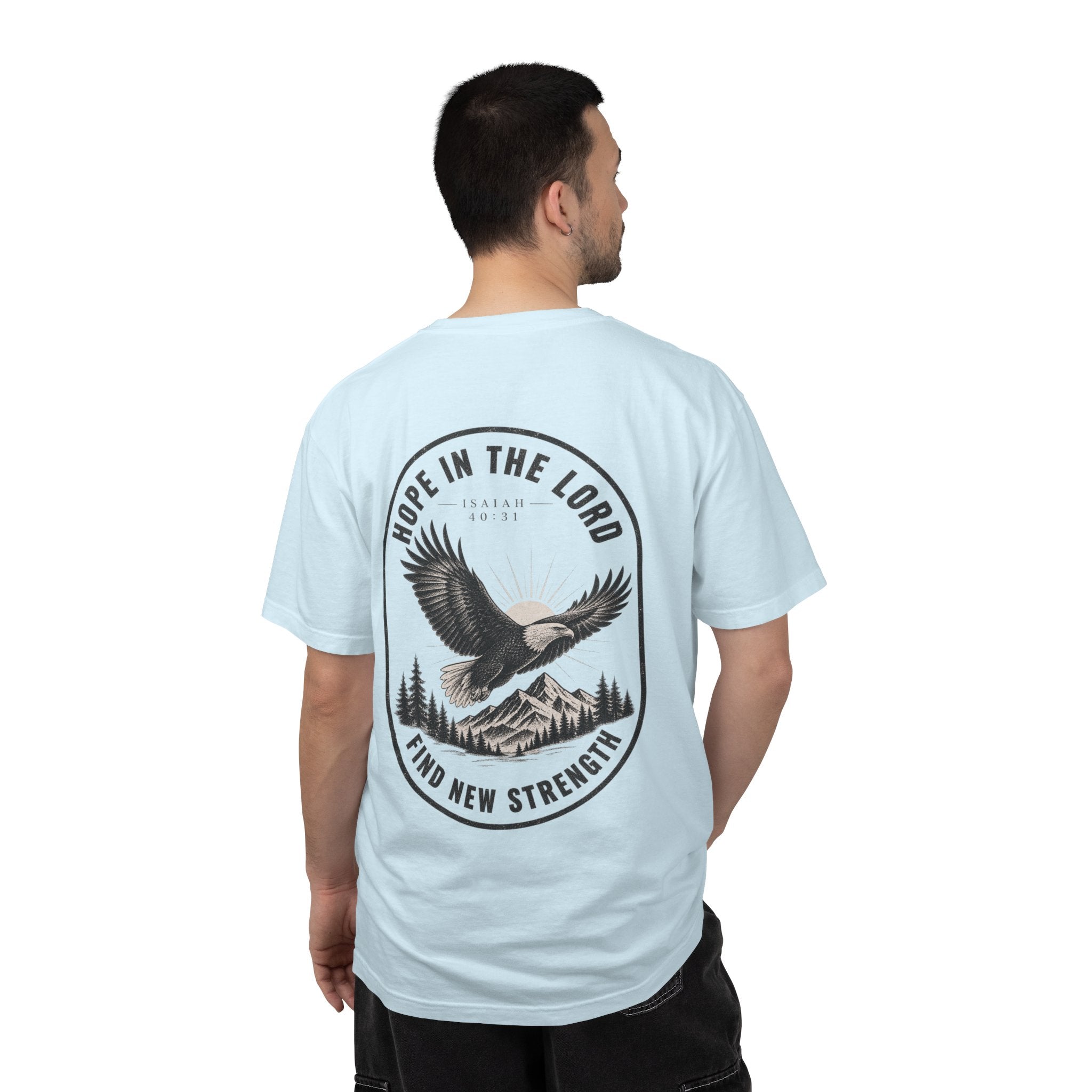Hope in the Lord Eagle T-Shirt — 'Find New Strength' Christian Graphic Tee