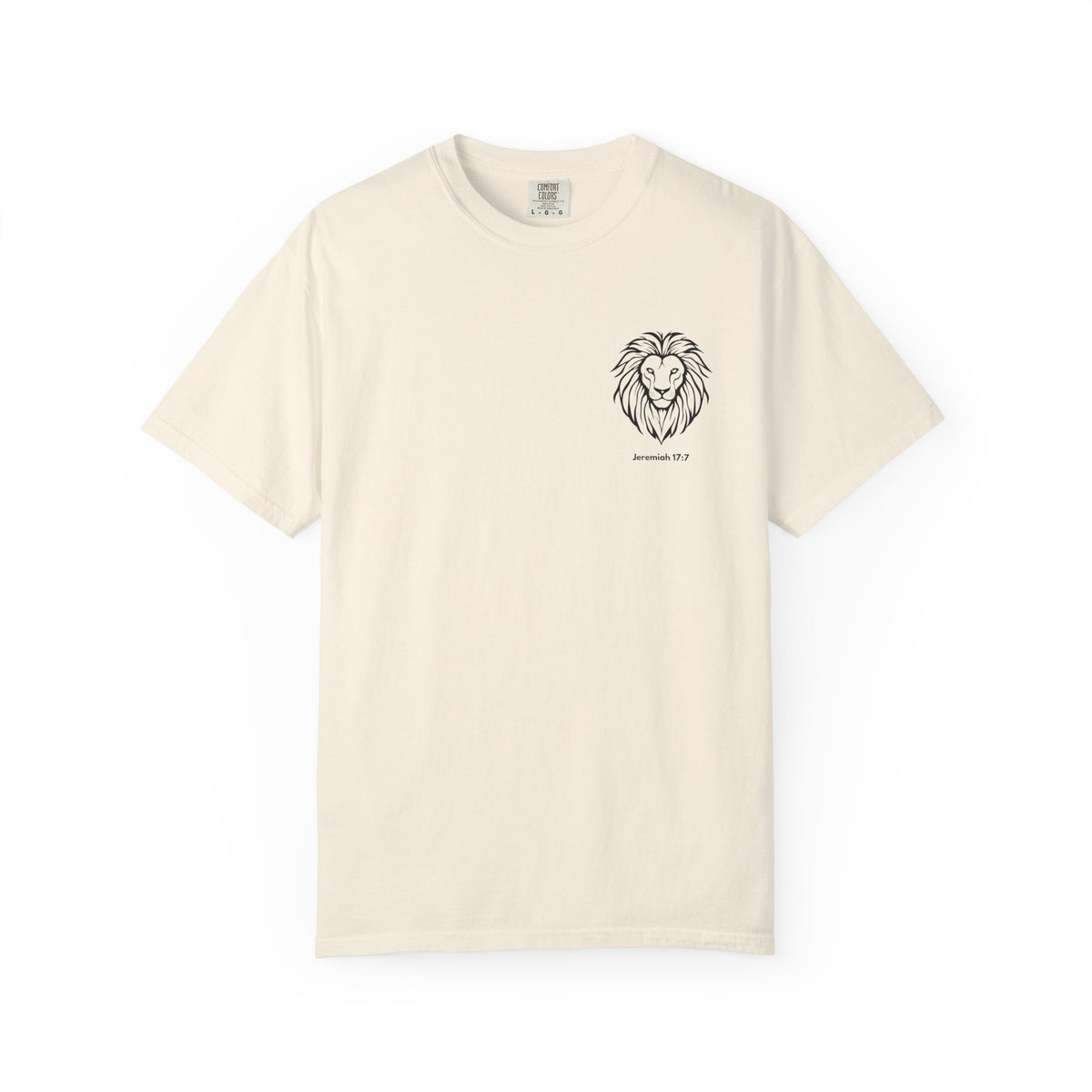 Christian Lion T-Shirt — "Blessed Is The Man Who Trust in The Lord" (Jeremiah 17:7)