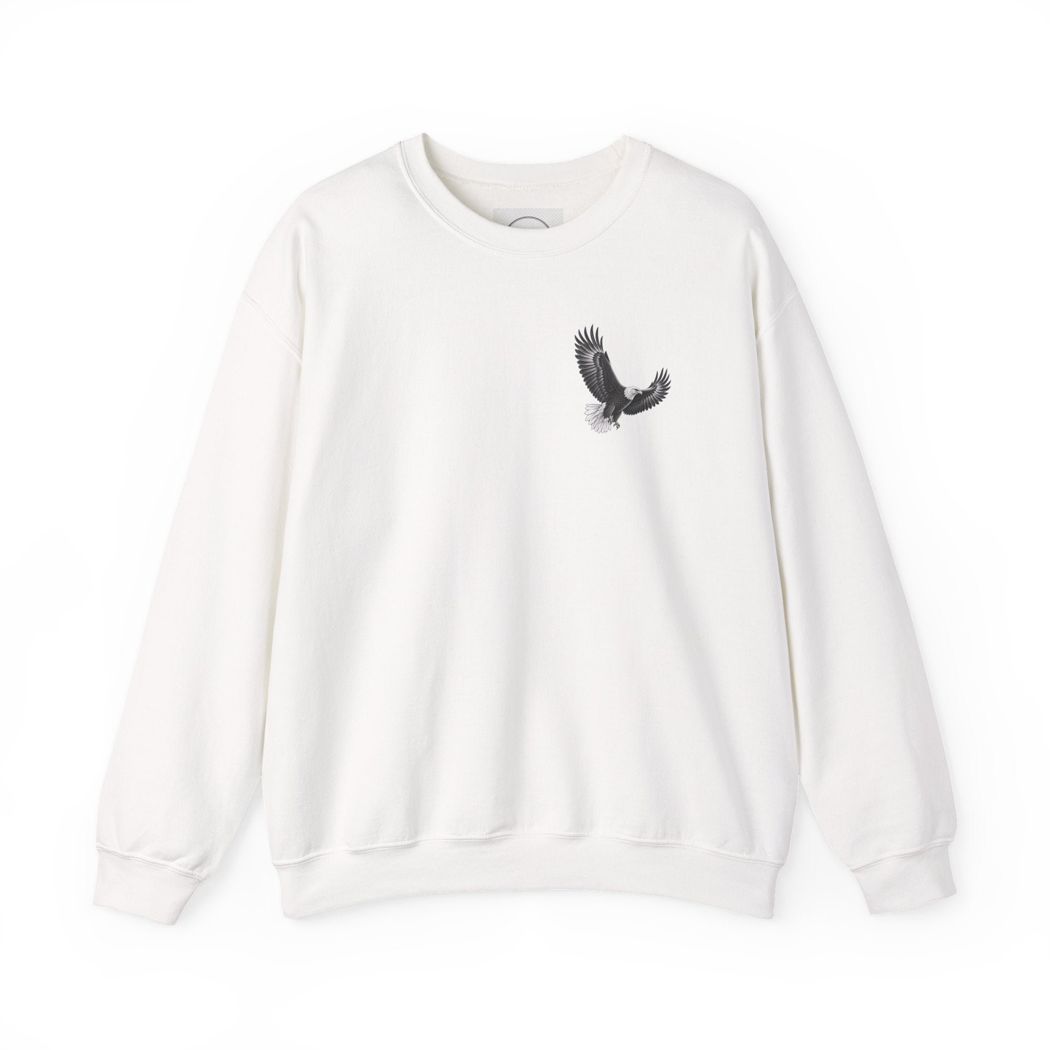 Christian Eagle Crewneck Sweatshirt — "Hope in the Lord, Find New Strength" Back Graphic