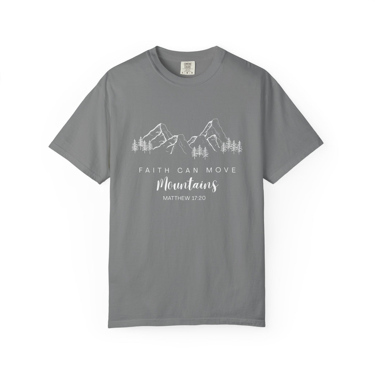 Faith Can Move Mountains T-Shirt — Matthew 17:20 Christian Mountain Graphic Tee