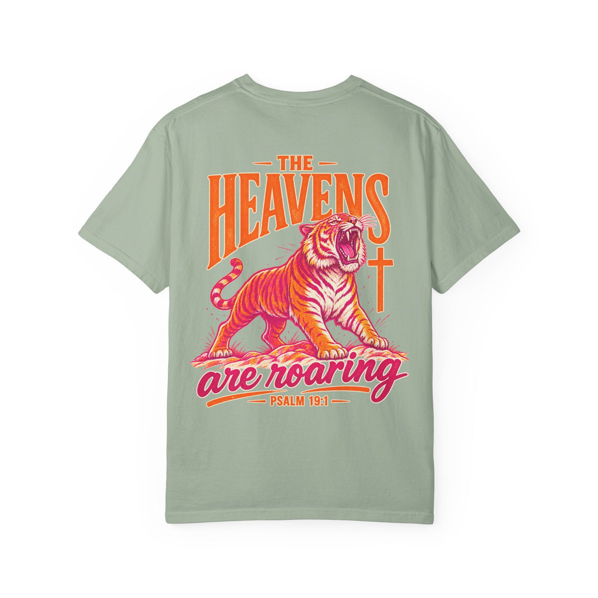 T-Shirt — “The Heavens Are Roaring” Tiger Psalm 19:1 Graphic Tee