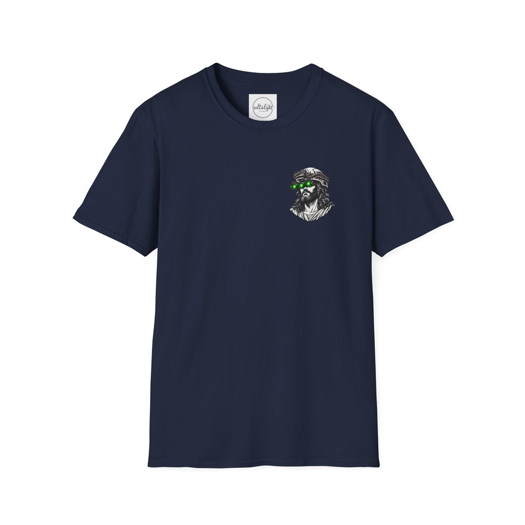 Night Vision Jesus T-Shirt — Retro Neon God Graphic Tee