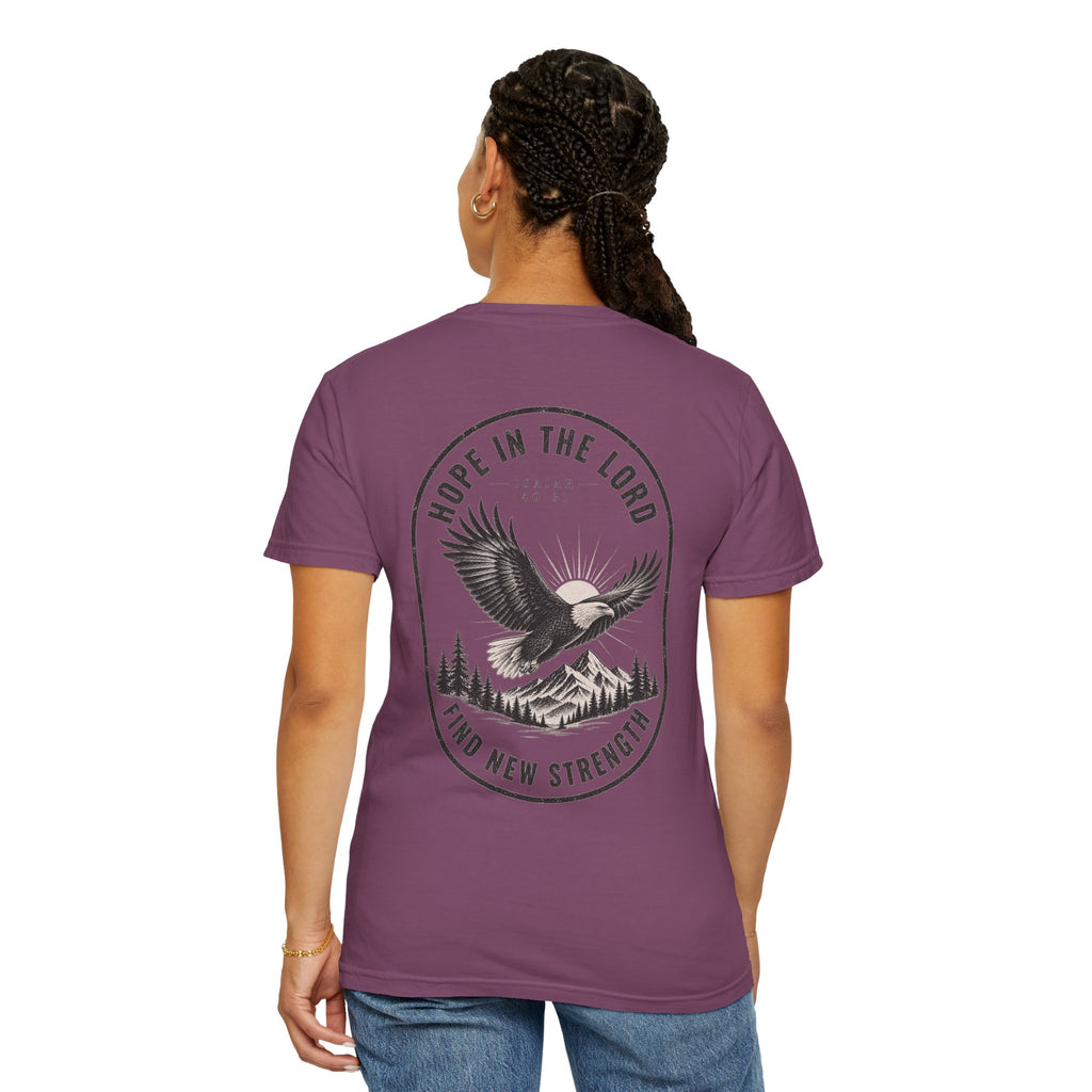 Hope in the Lord Eagle T-Shirt — 'Find New Strength' Christian Graphic Tee