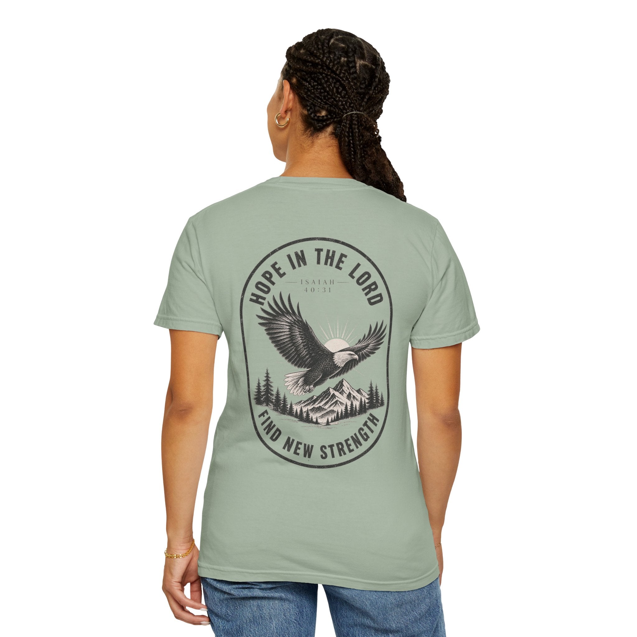 Hope in the Lord Eagle T-Shirt — 'Find New Strength' Christian Graphic Tee