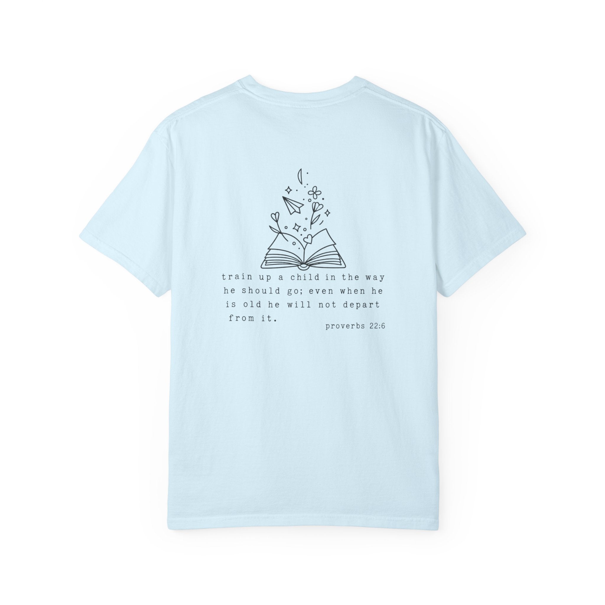 Homeschool Mama Tee — Proverbs 25:11 Inspirational Book & Flower Graphic T-Shirt