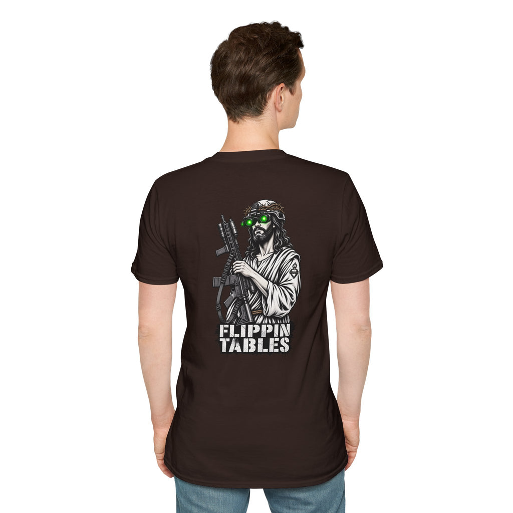 Night Vision Jesus T-Shirt — Retro Neon God Graphic Tee