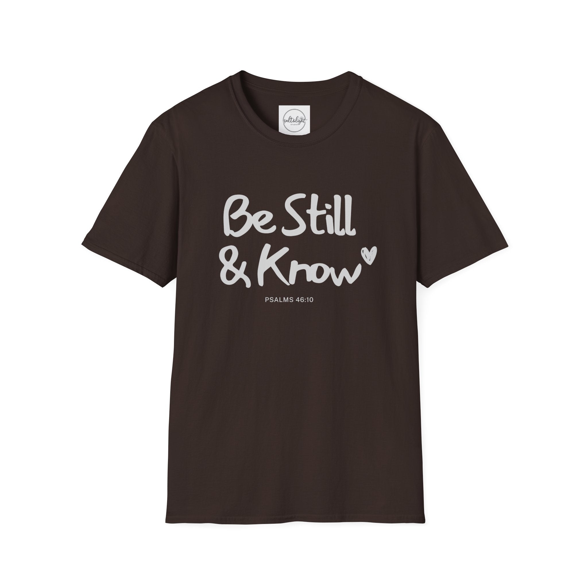 T-Shirt — "Be Still & Know" Inspirational Relaxed Tee