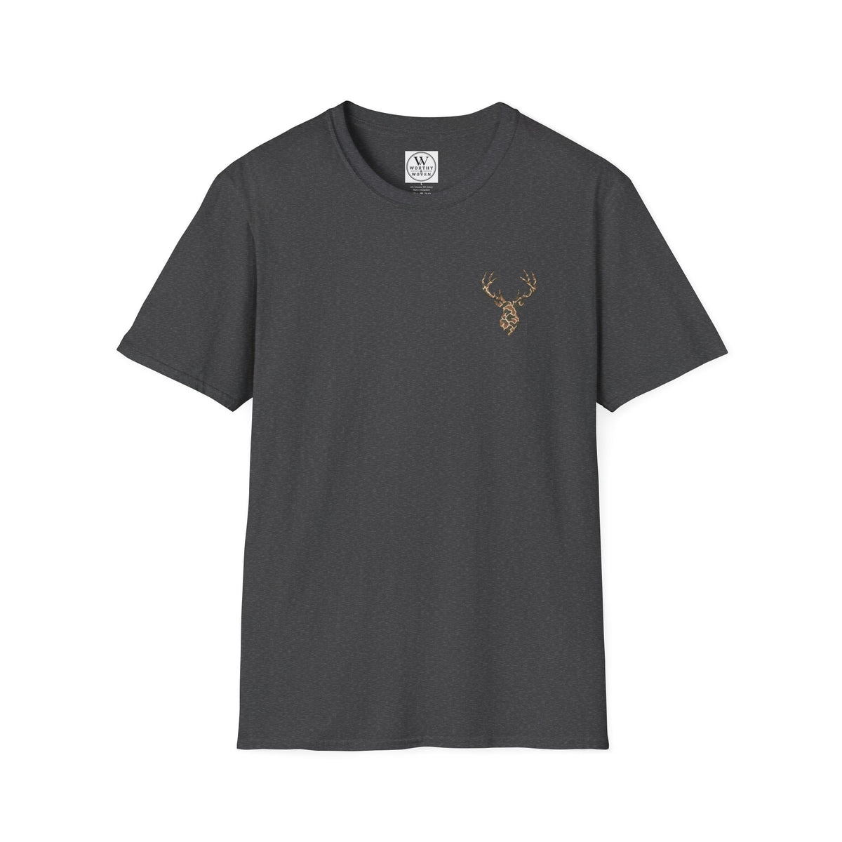 Deer Skull Antler TShirt  Rustic Buck Graphic Tee for Outdoorsmen