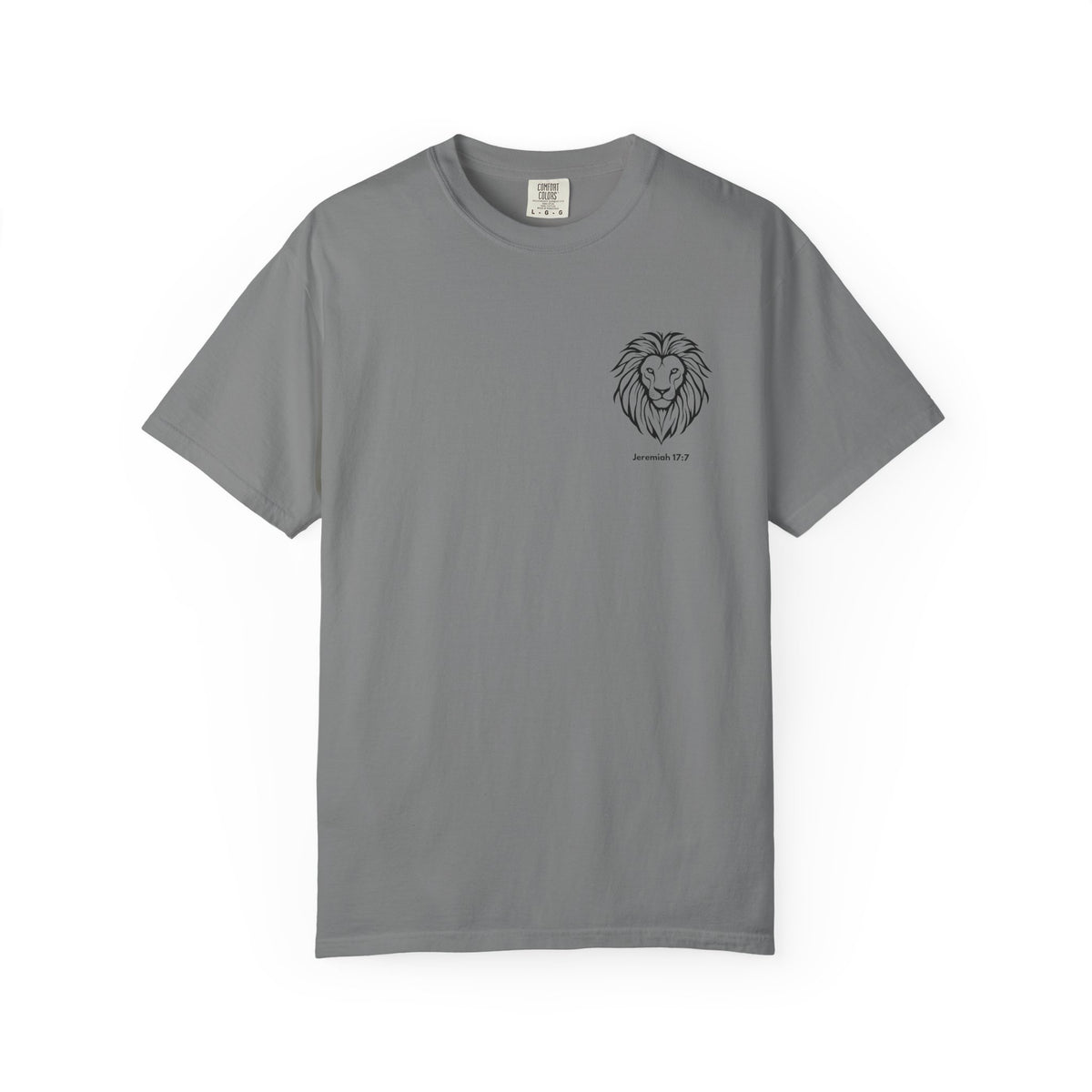 Christian Lion T-Shirt — "Blessed Is The Man Who Trust in The Lord" (Jeremiah 17:7)