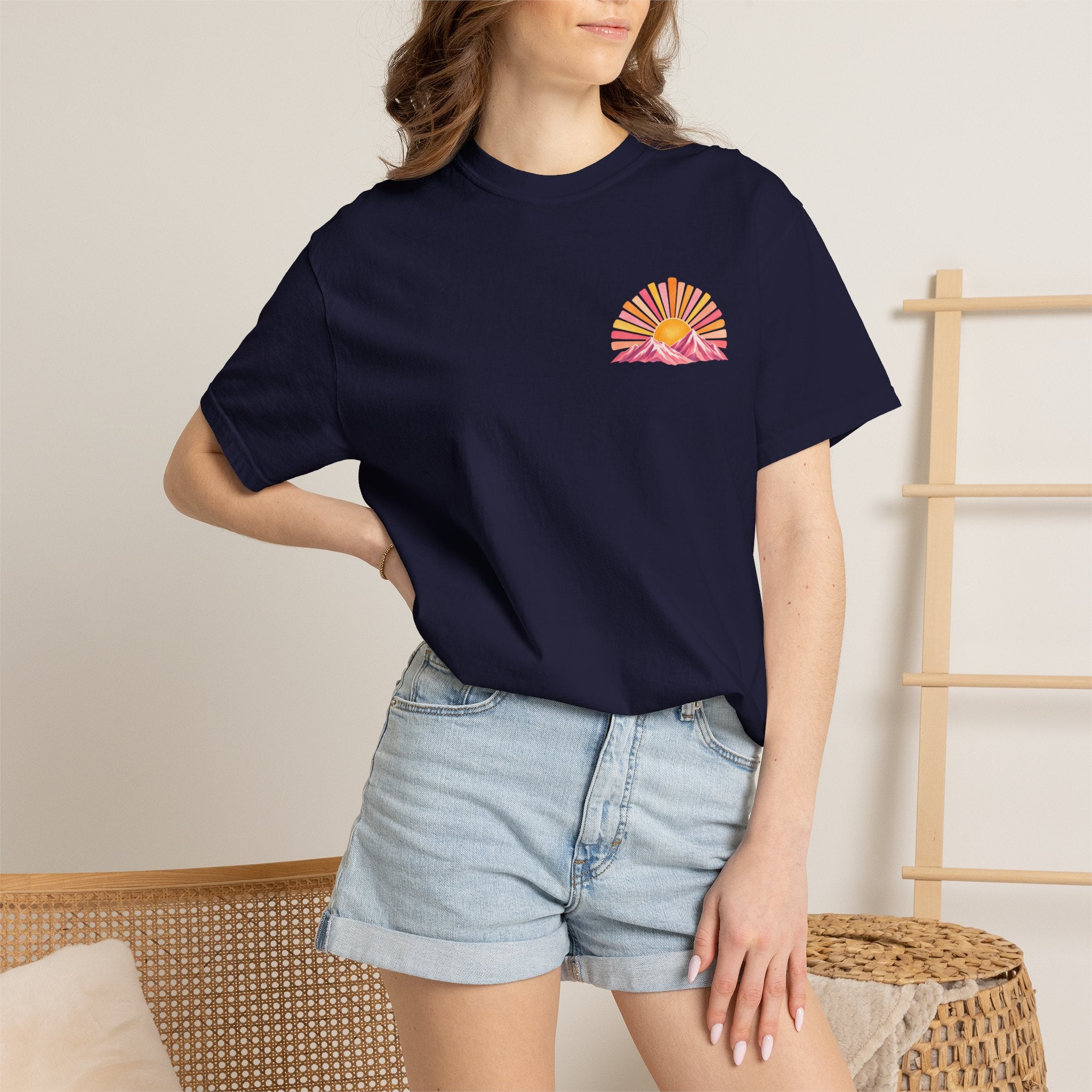 Walk in His Light T‑Shirt — Christian Sunrise Nature Tee