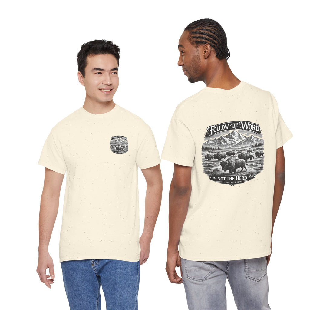 'Follow the Word, Not the Herd' Buffalo Mountain Graphic Tee