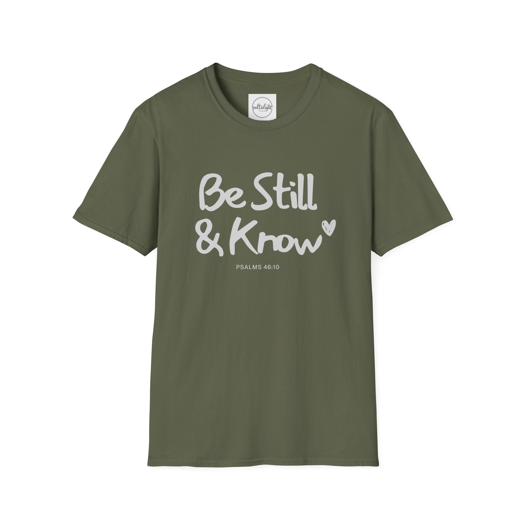 T-Shirt — "Be Still & Know" Inspirational Relaxed Tee