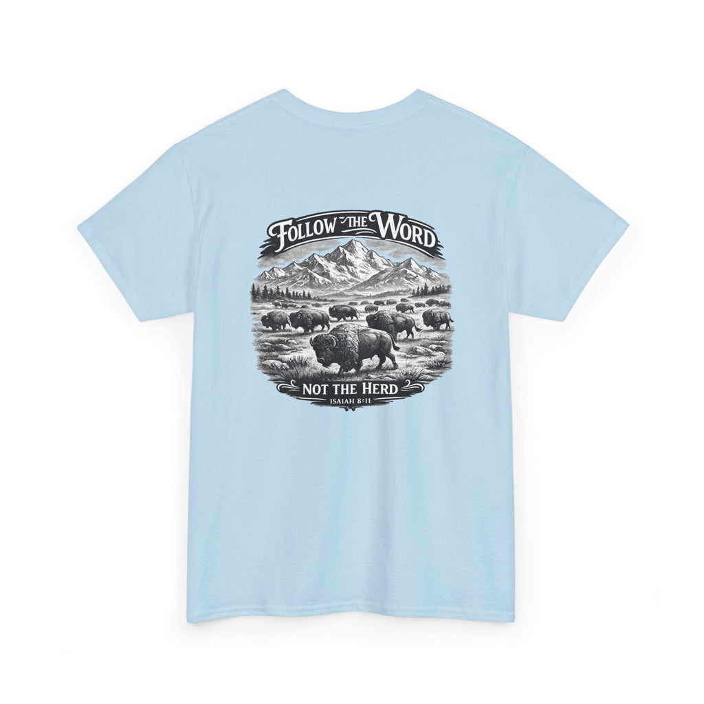'Follow the Word, Not the Herd' Buffalo Mountain Graphic Tee