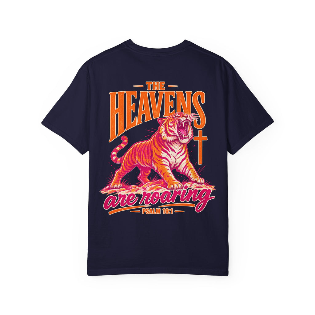 T-Shirt — “The Heavens Are Roaring” Tiger Psalm 19:1 Graphic Tee