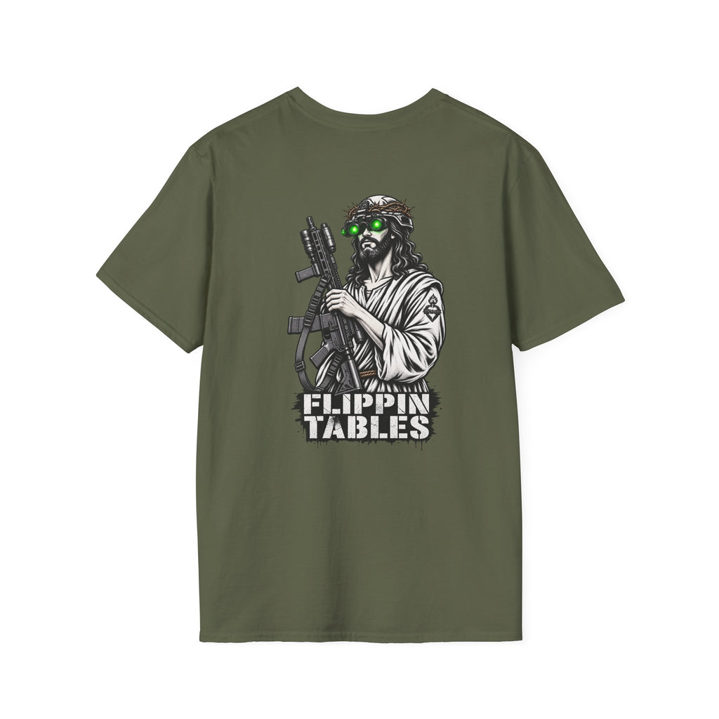 Night Vision Jesus T-Shirt — Retro Neon God Graphic Tee