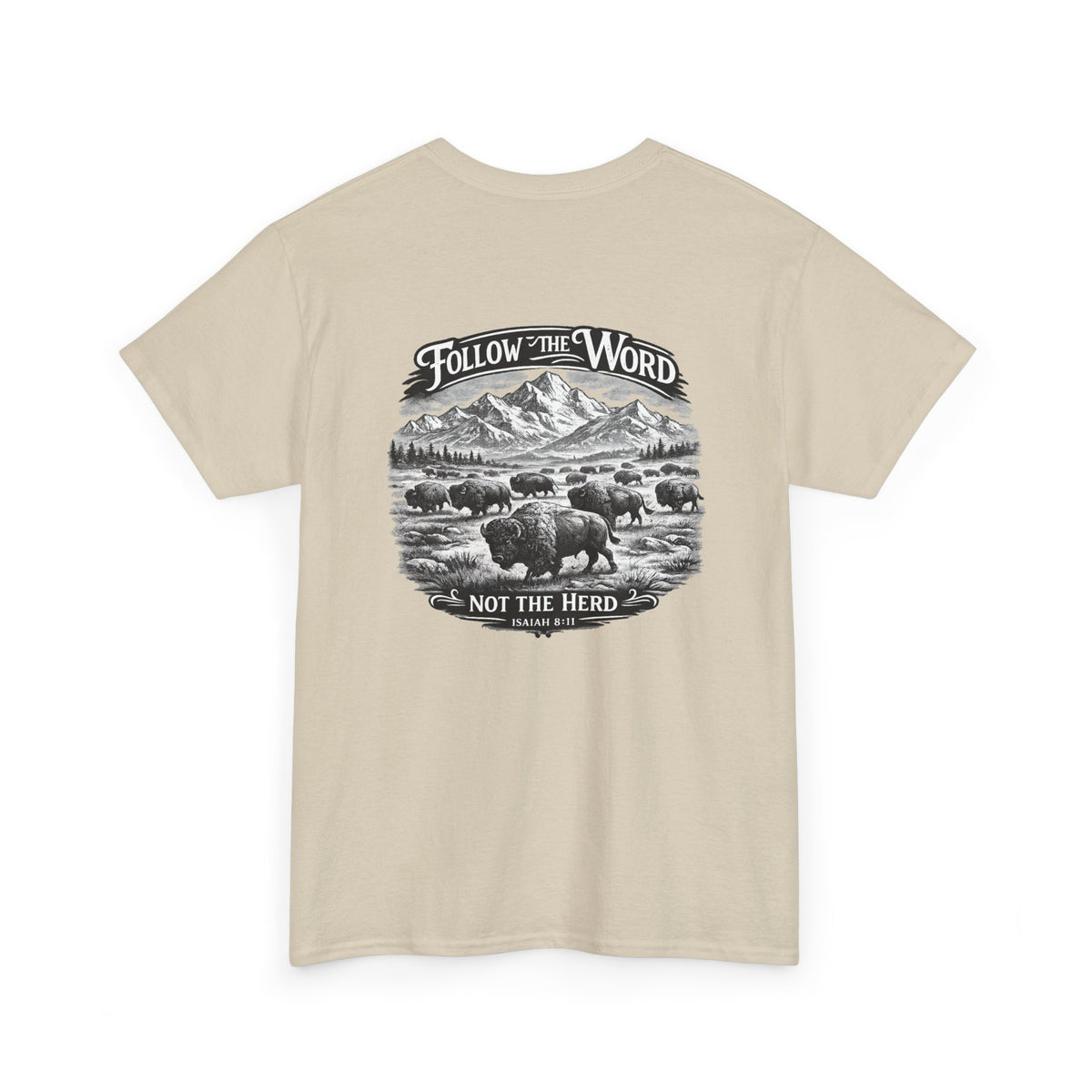 'Follow the Word, Not the Herd' Buffalo Mountain Graphic Tee