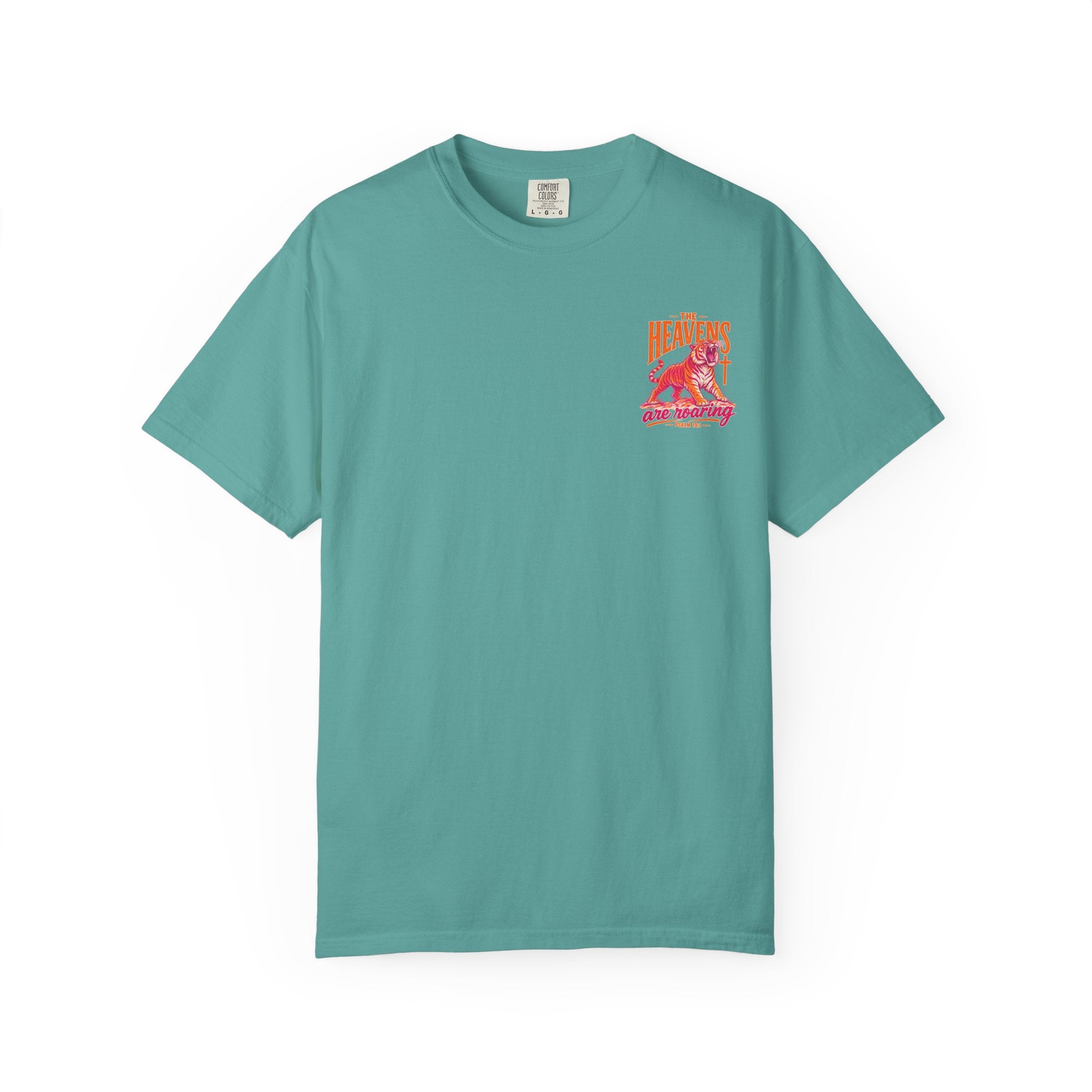 T-Shirt — “The Heavens Are Roaring” Tiger Psalm 19:1 Graphic Tee