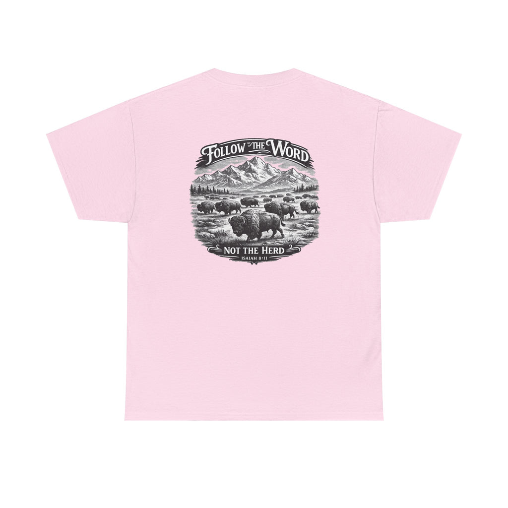 'Follow the Word, Not the Herd' Buffalo Mountain Graphic Tee
