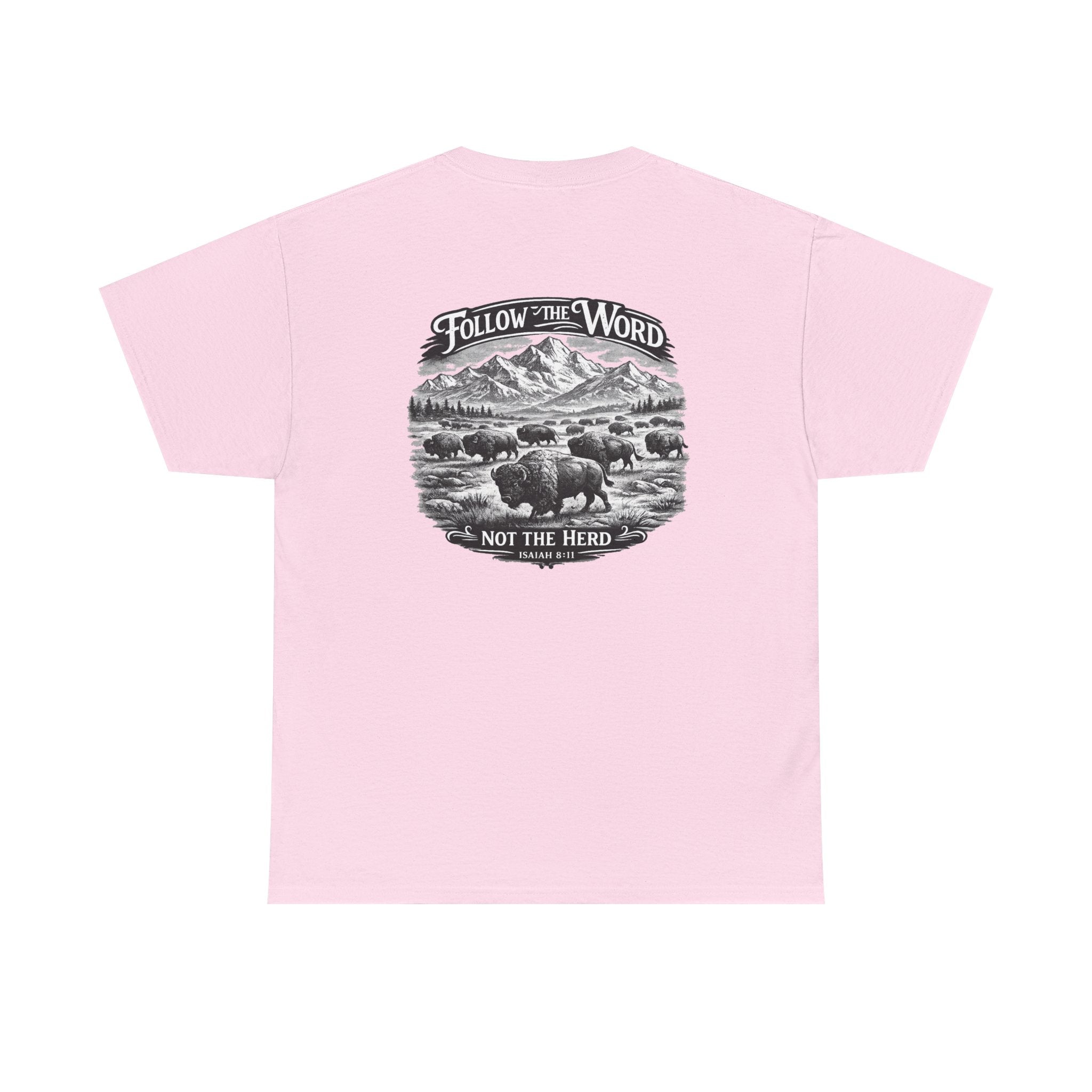 'Follow the Word, Not the Herd' Buffalo Mountain Graphic Tee