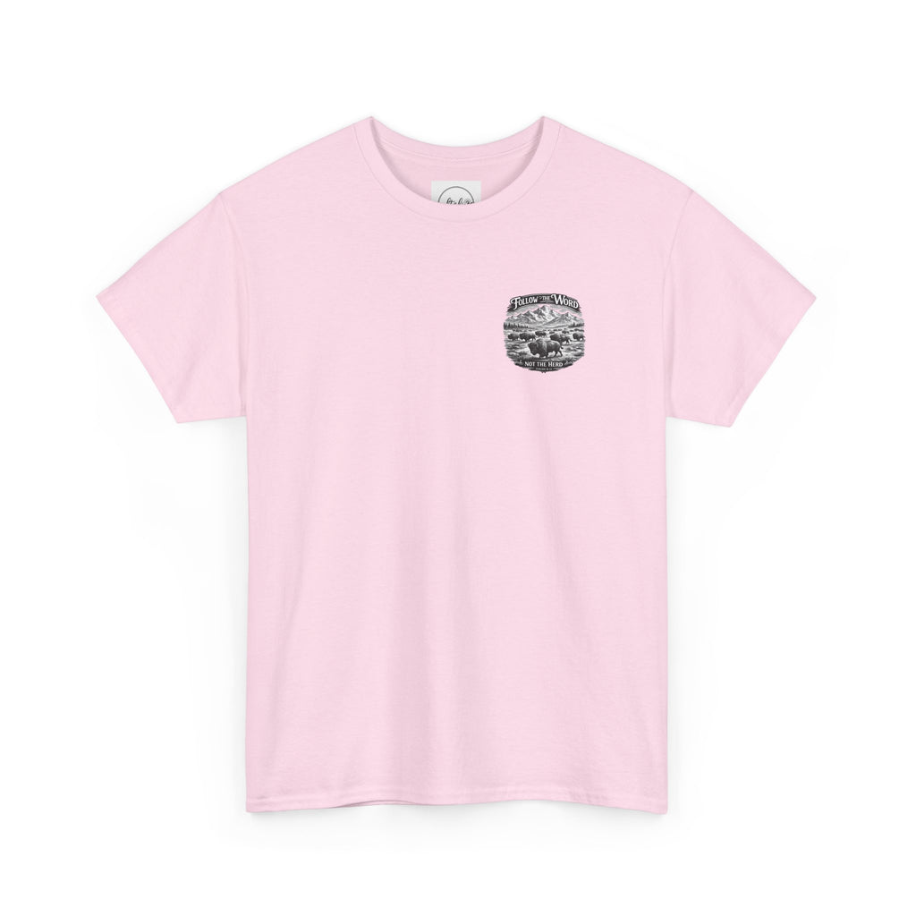 'Follow the Word, Not the Herd' Buffalo Mountain Graphic Tee