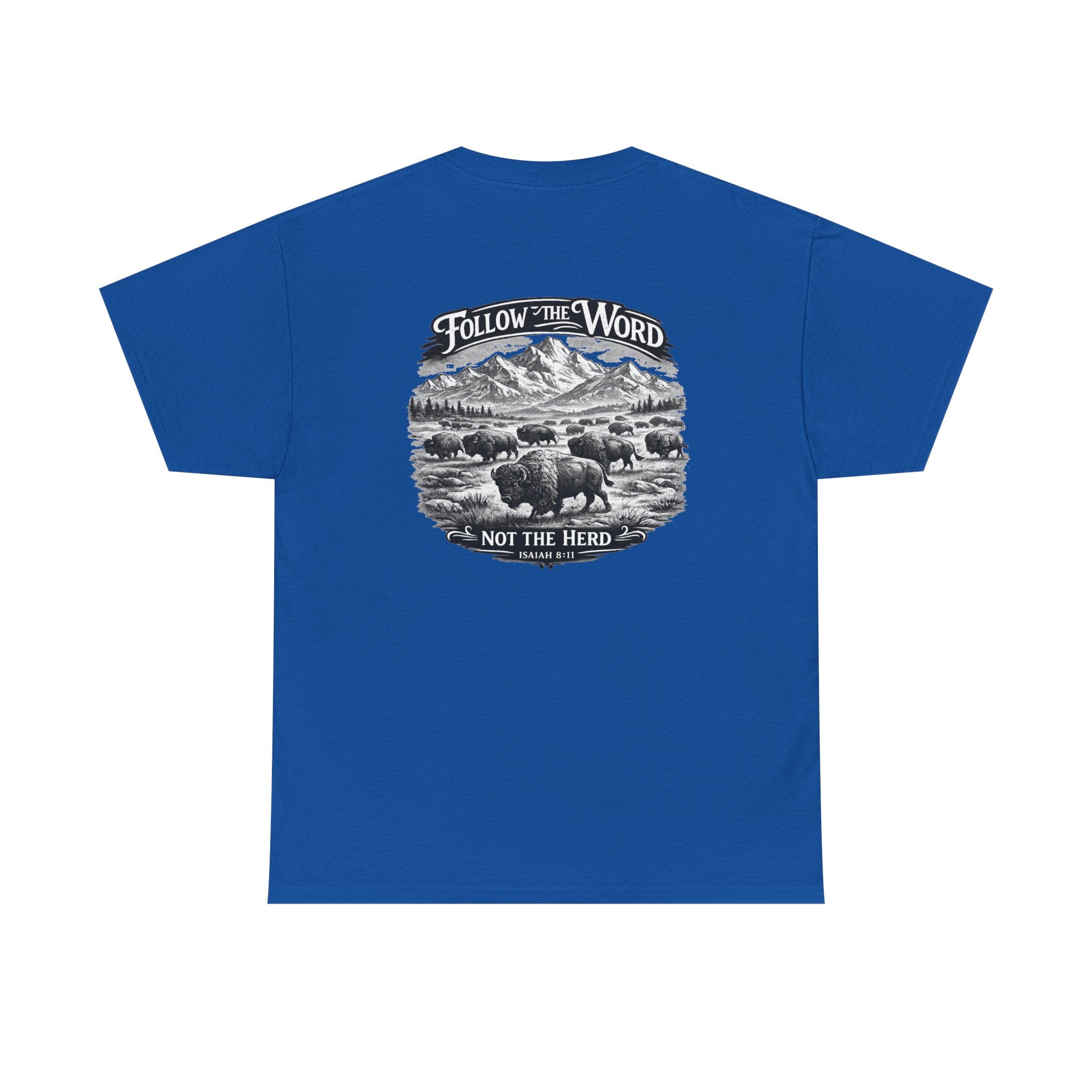 'Follow the Word, Not the Herd' Buffalo Mountain Graphic Tee