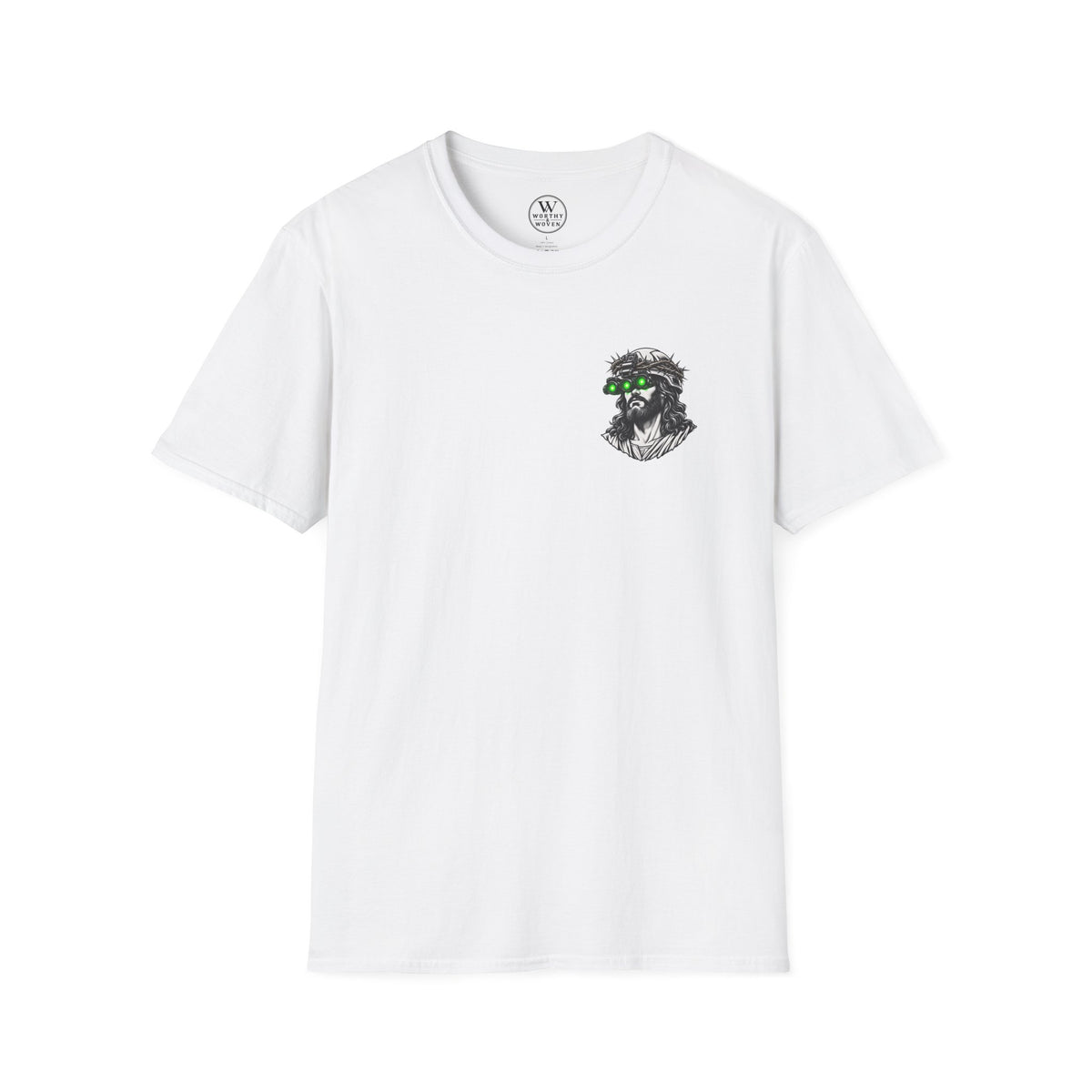 Night Vision Jesus T-Shirt — Retro Neon God Graphic Tee
