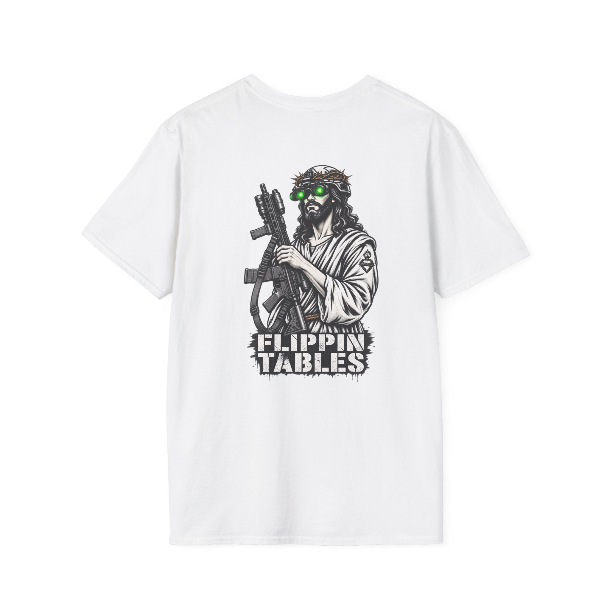 Night Vision Jesus T-Shirt — Retro Neon God Graphic Tee