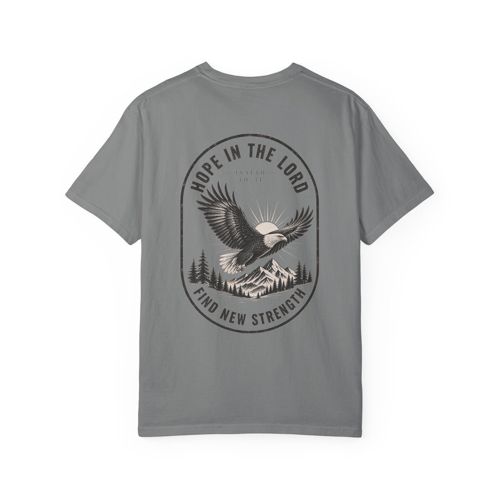 Hope in the Lord Eagle T-Shirt — 'Find New Strength' Christian Graphic Tee