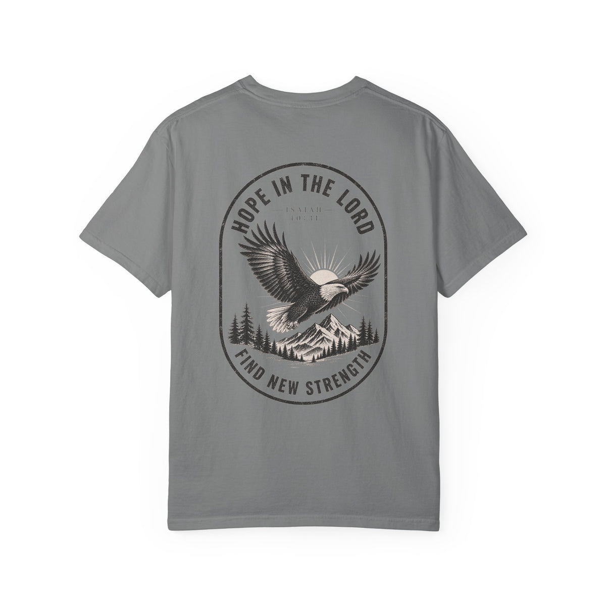 Hope in the Lord Eagle T-Shirt — 'Find New Strength' Christian Graphic Tee
