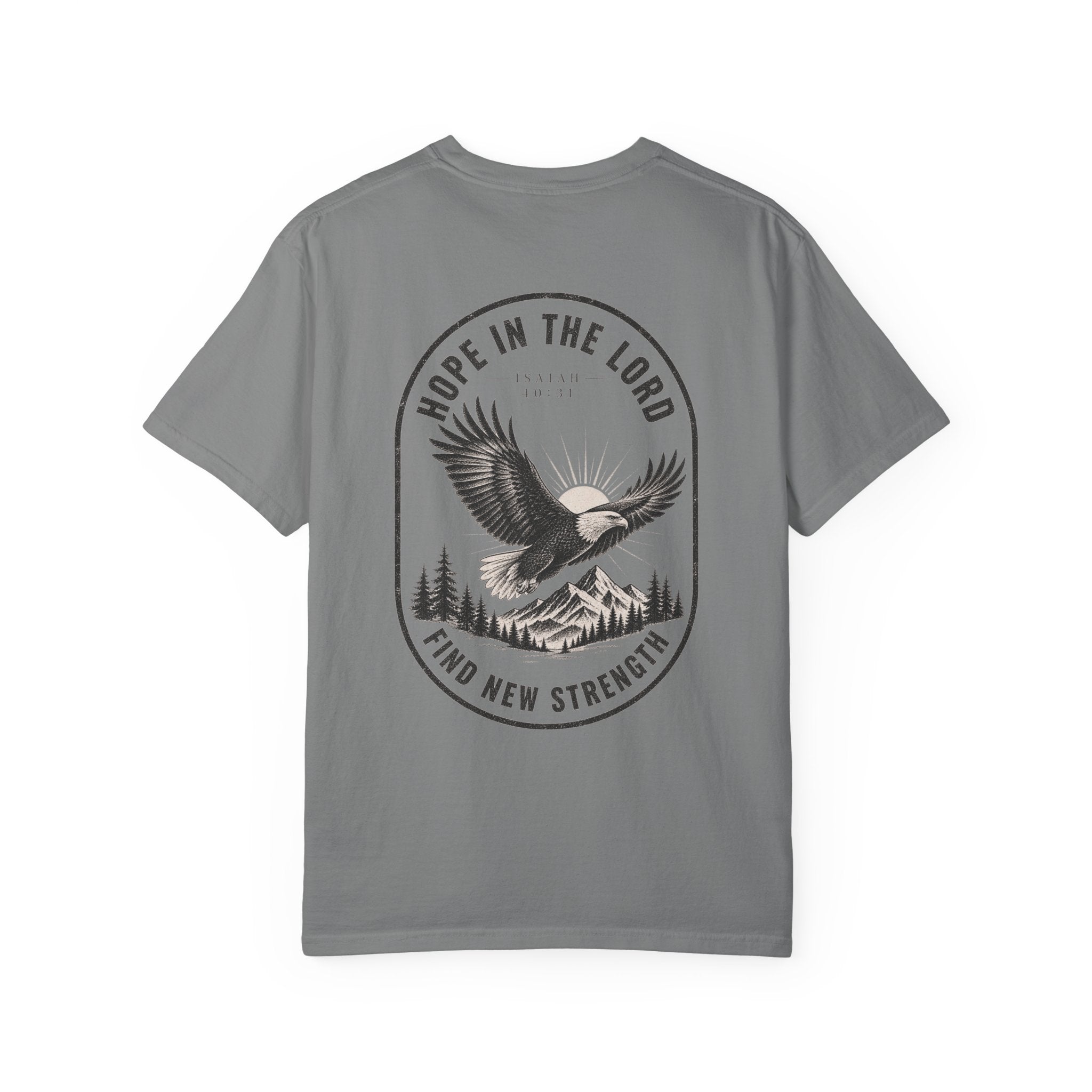 Hope in the Lord Eagle T-Shirt — 'Find New Strength' Christian Graphic Tee