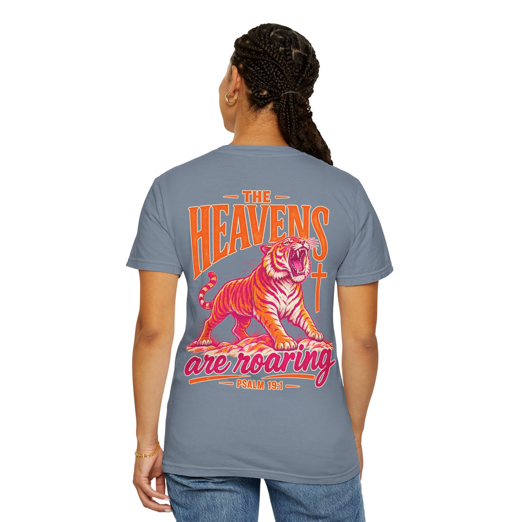 T-Shirt — “The Heavens Are Roaring” Tiger Psalm 19:1 Graphic Tee