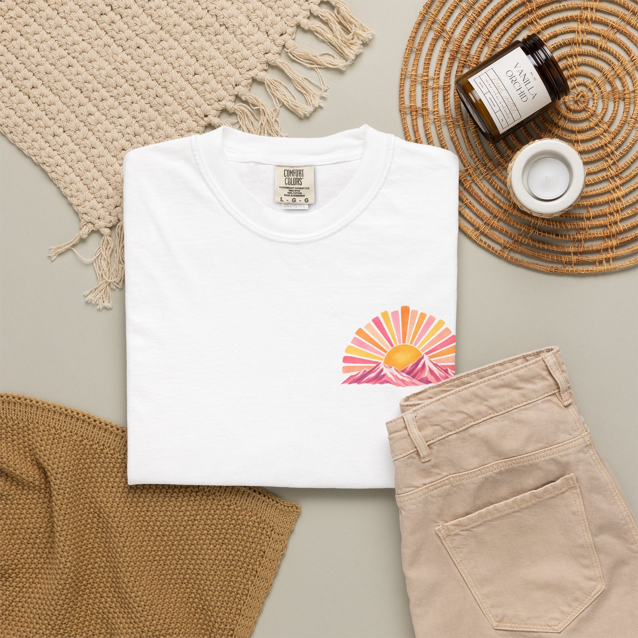 Walk in His Light T‑Shirt — Christian Sunrise Nature Tee