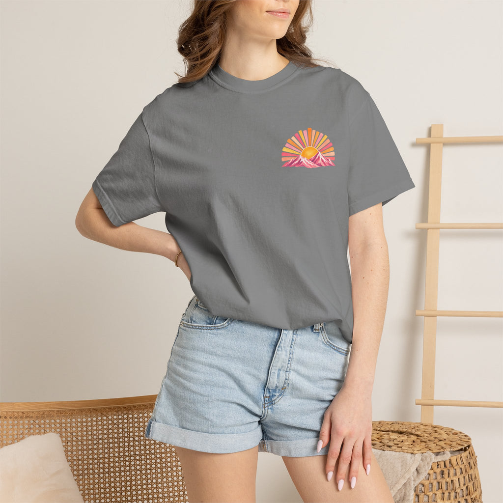 Walk in His Light T‑Shirt — Christian Sunrise Nature Tee