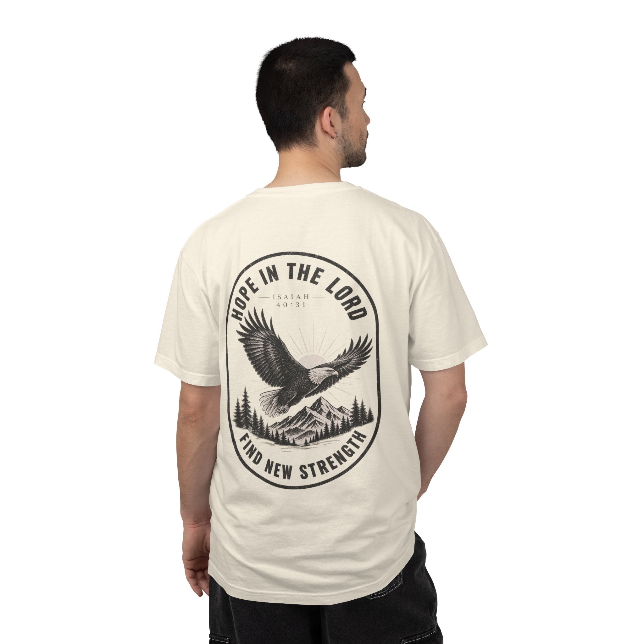 Hope in the Lord Eagle T-Shirt — 'Find New Strength' Christian Graphic Tee