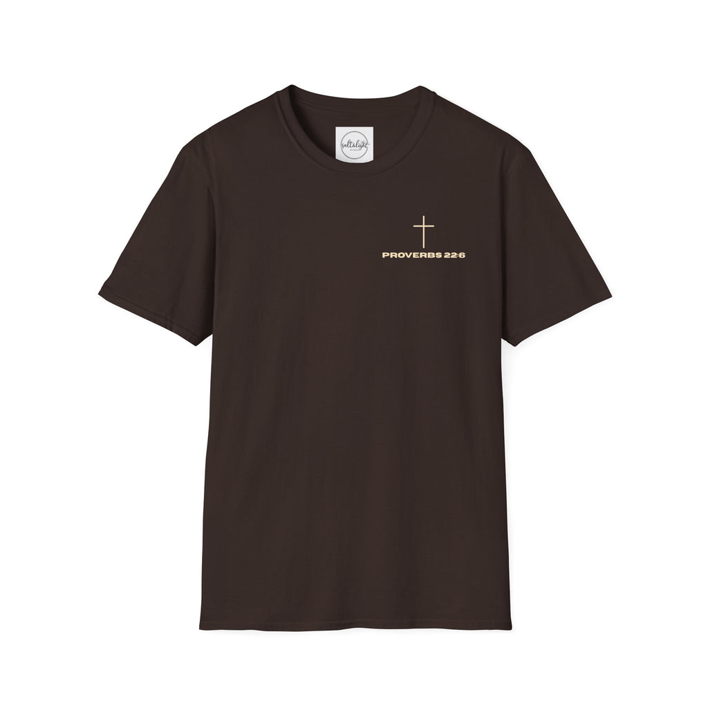 Proverbs 22:6 Fatherhood is Kingdom Work Men’s T-shirt
