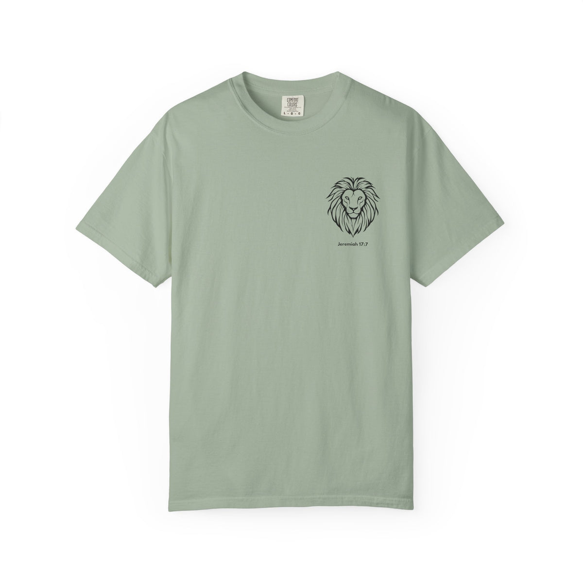 Christian Lion T-Shirt — "Blessed Is The Man Who Trust in The Lord" (Jeremiah 17:7)