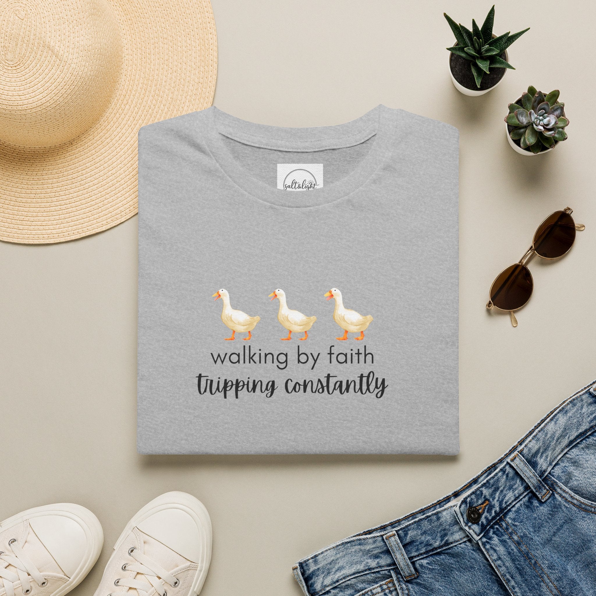 Walking by Faith Tripping Constantly T-Shirt