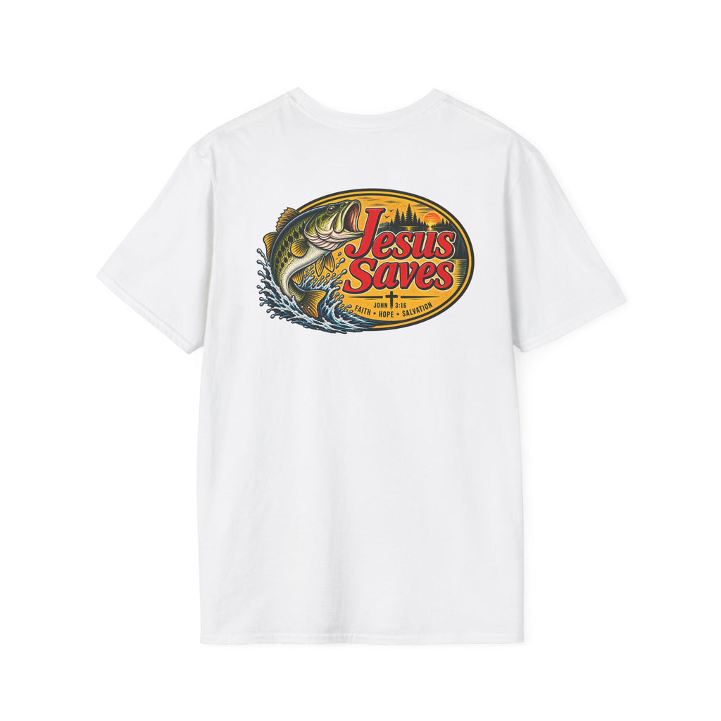 Jesus Saves Fishing Graphic T-Shirt