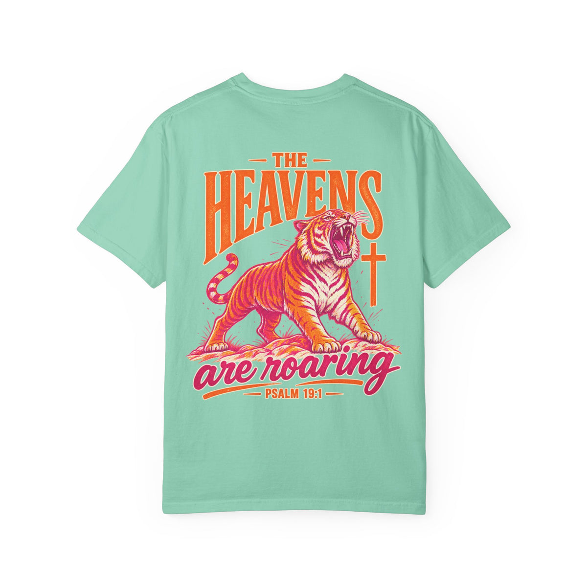 T-Shirt — “The Heavens Are Roaring” Tiger Psalm 19:1 Graphic Tee