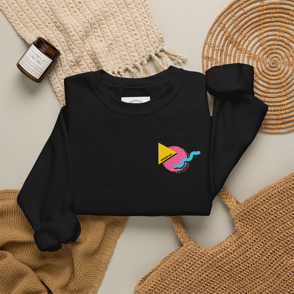 Saved by the Lord Crewneck Sweatshirt — Retro 80s Christian Graphic