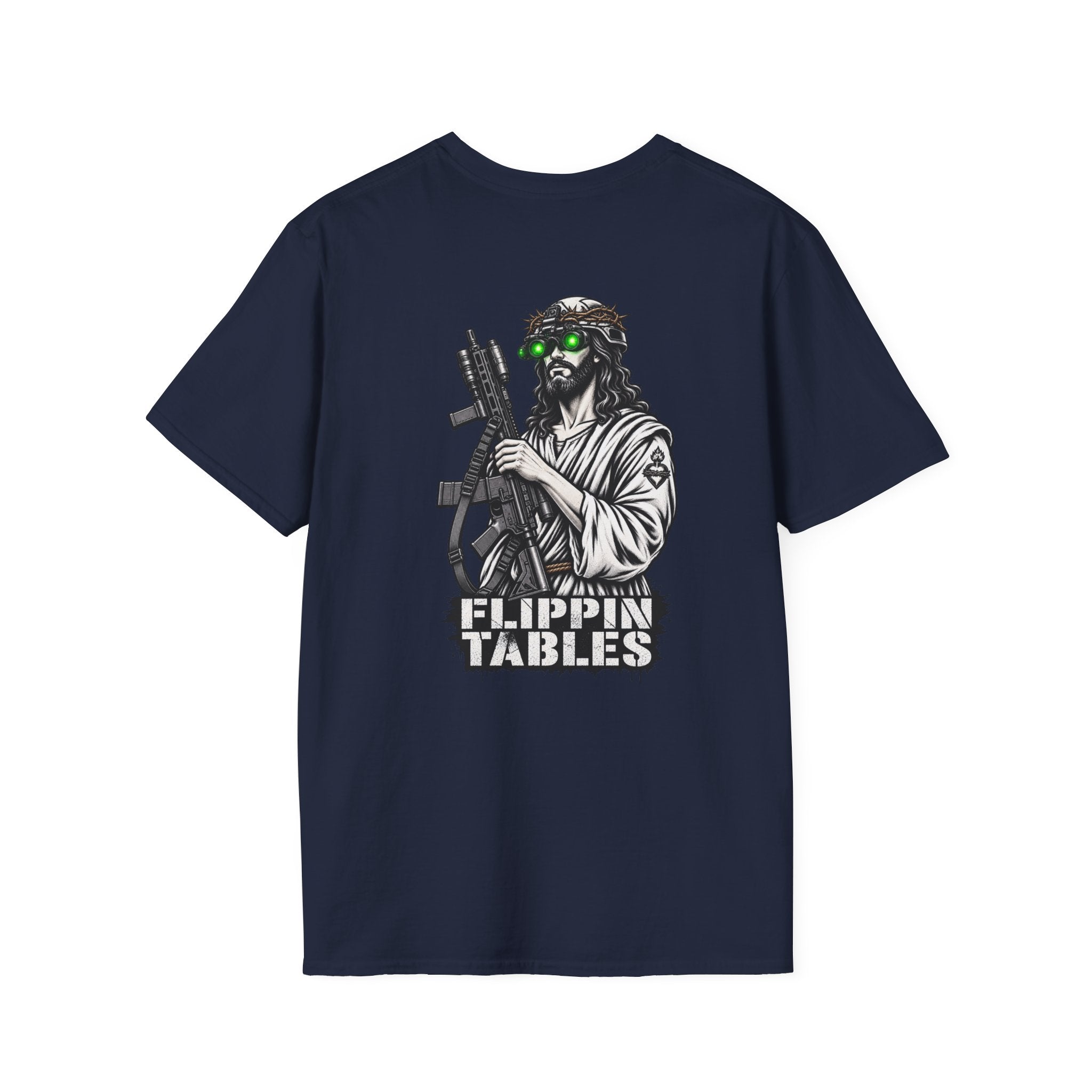 Night Vision Jesus T-Shirt — Retro Neon God Graphic Tee