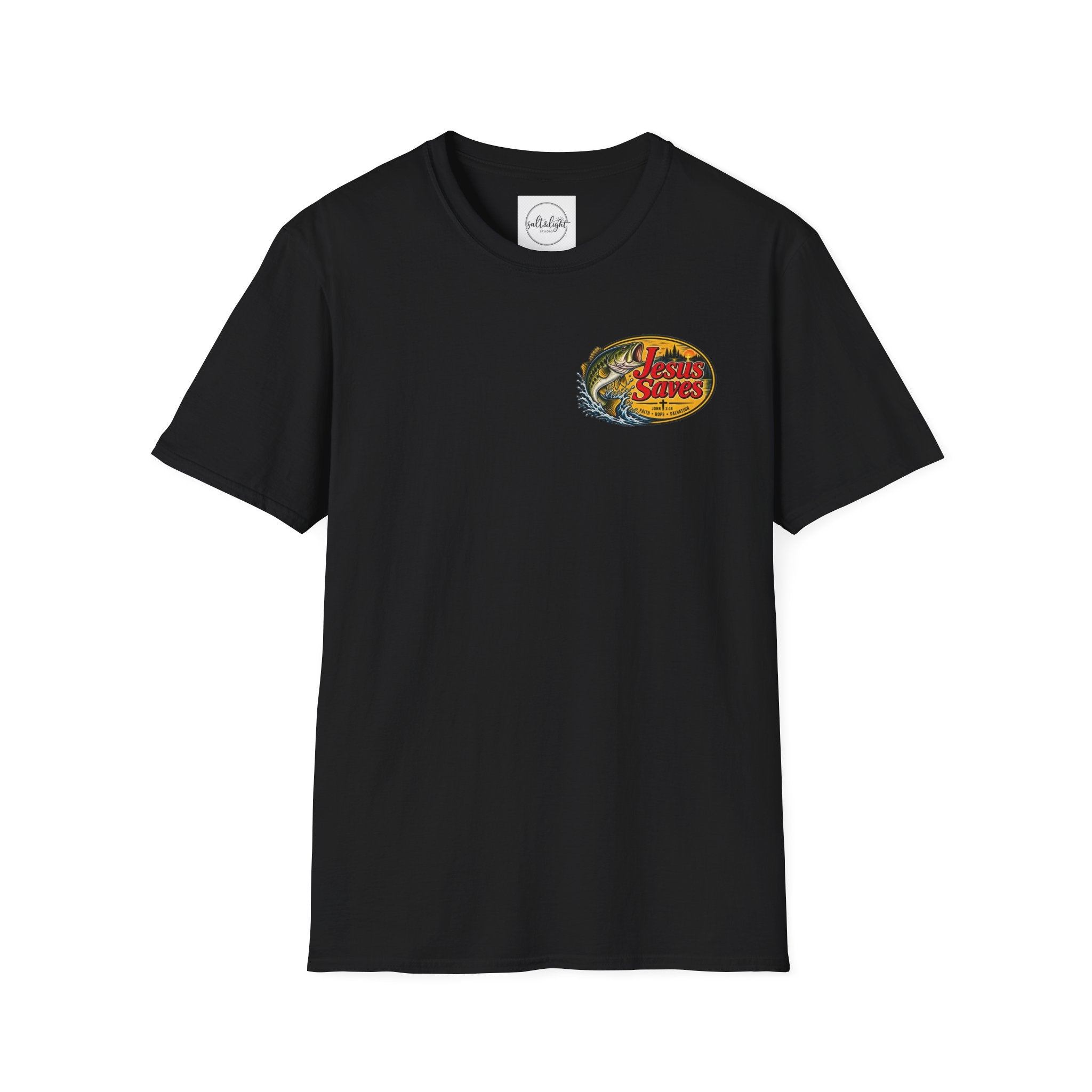 Jesus Saves Fishing Graphic T-Shirt