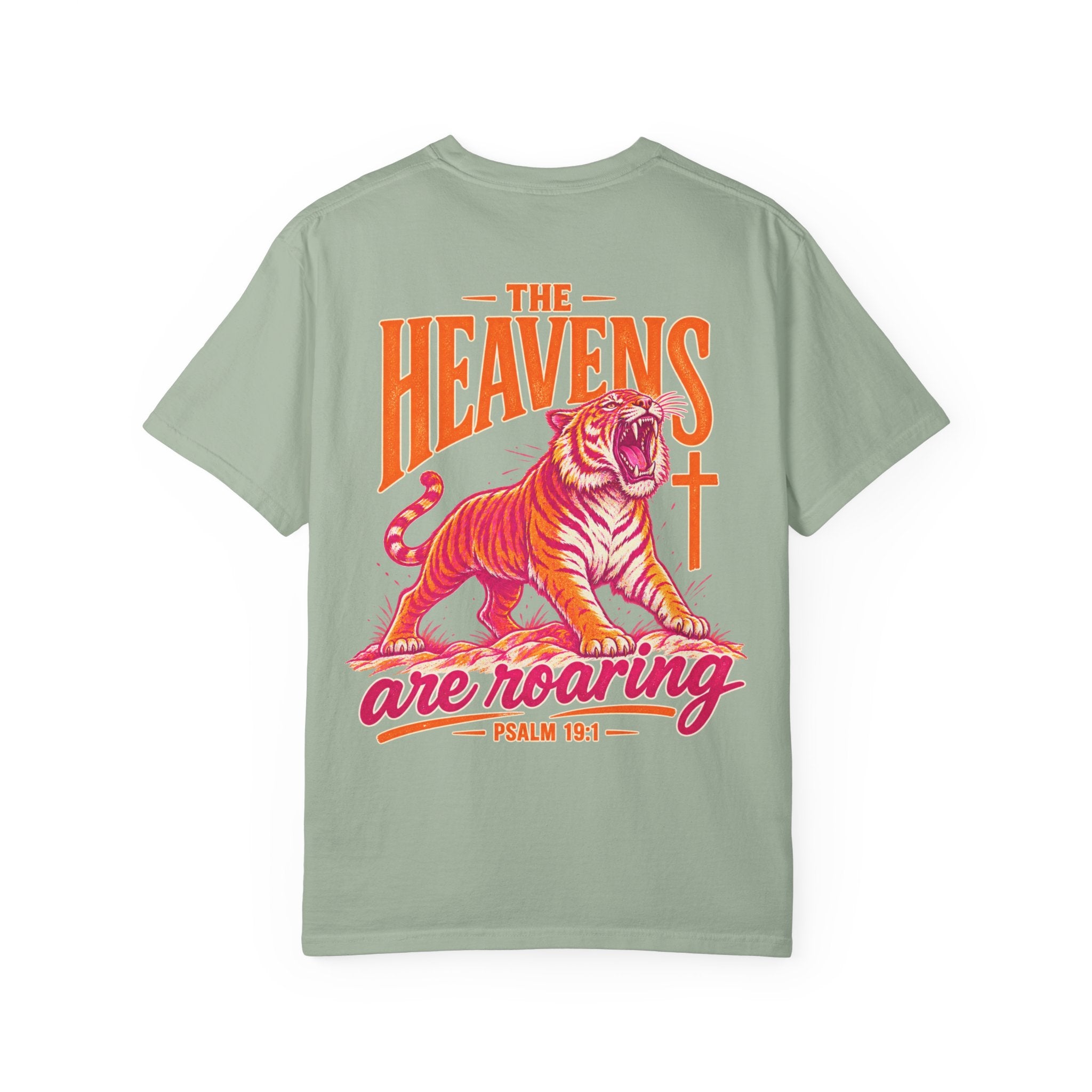 T-Shirt — “The Heavens Are Roaring” Tiger Psalm 19:1 Graphic Tee