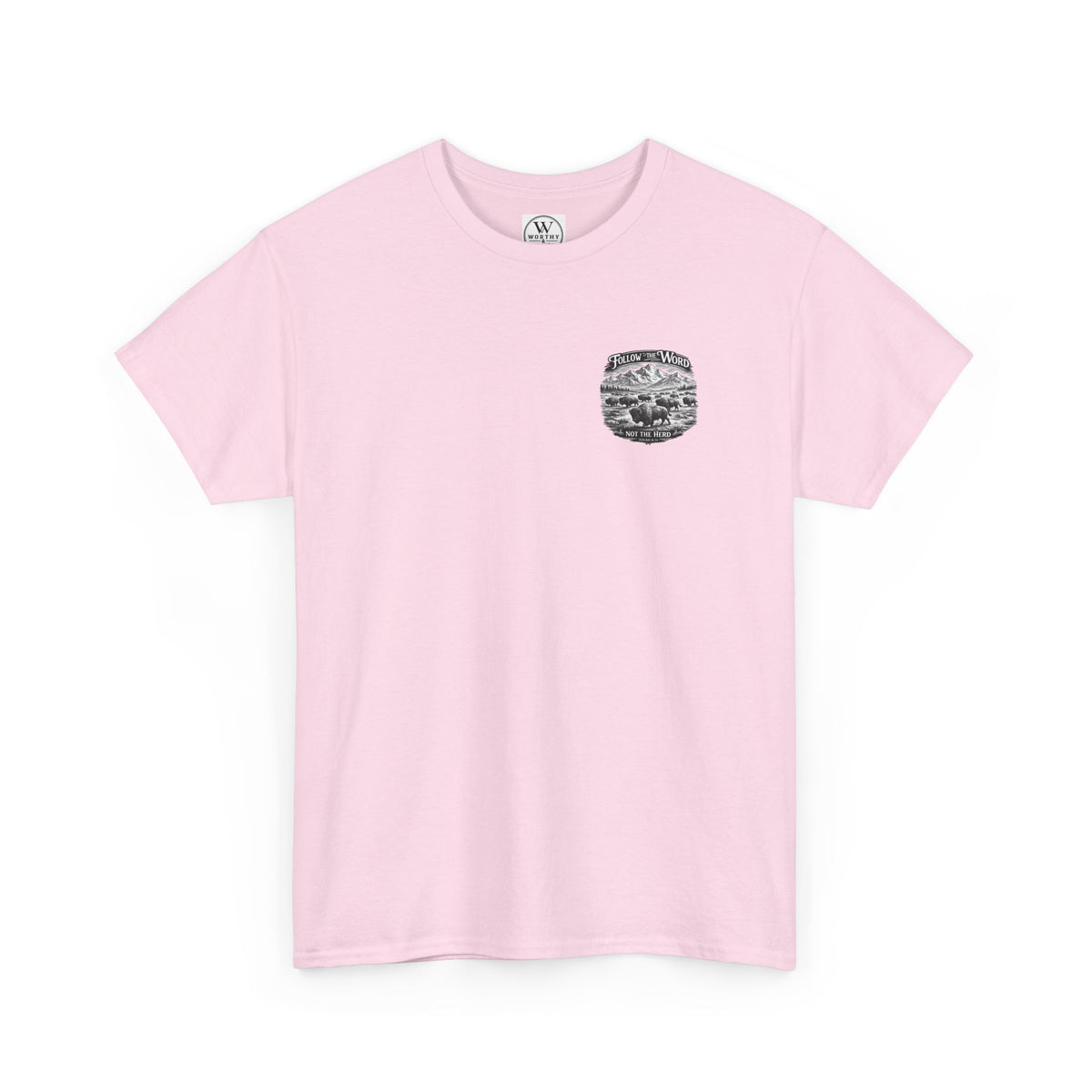 'Follow the Word, Not the Herd' Buffalo Mountain Graphic Tee