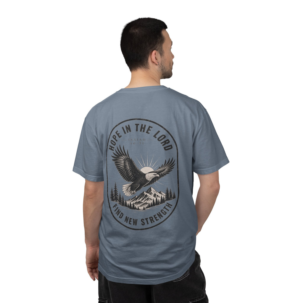 Hope in the Lord Eagle T-Shirt — 'Find New Strength' Christian Graphic Tee