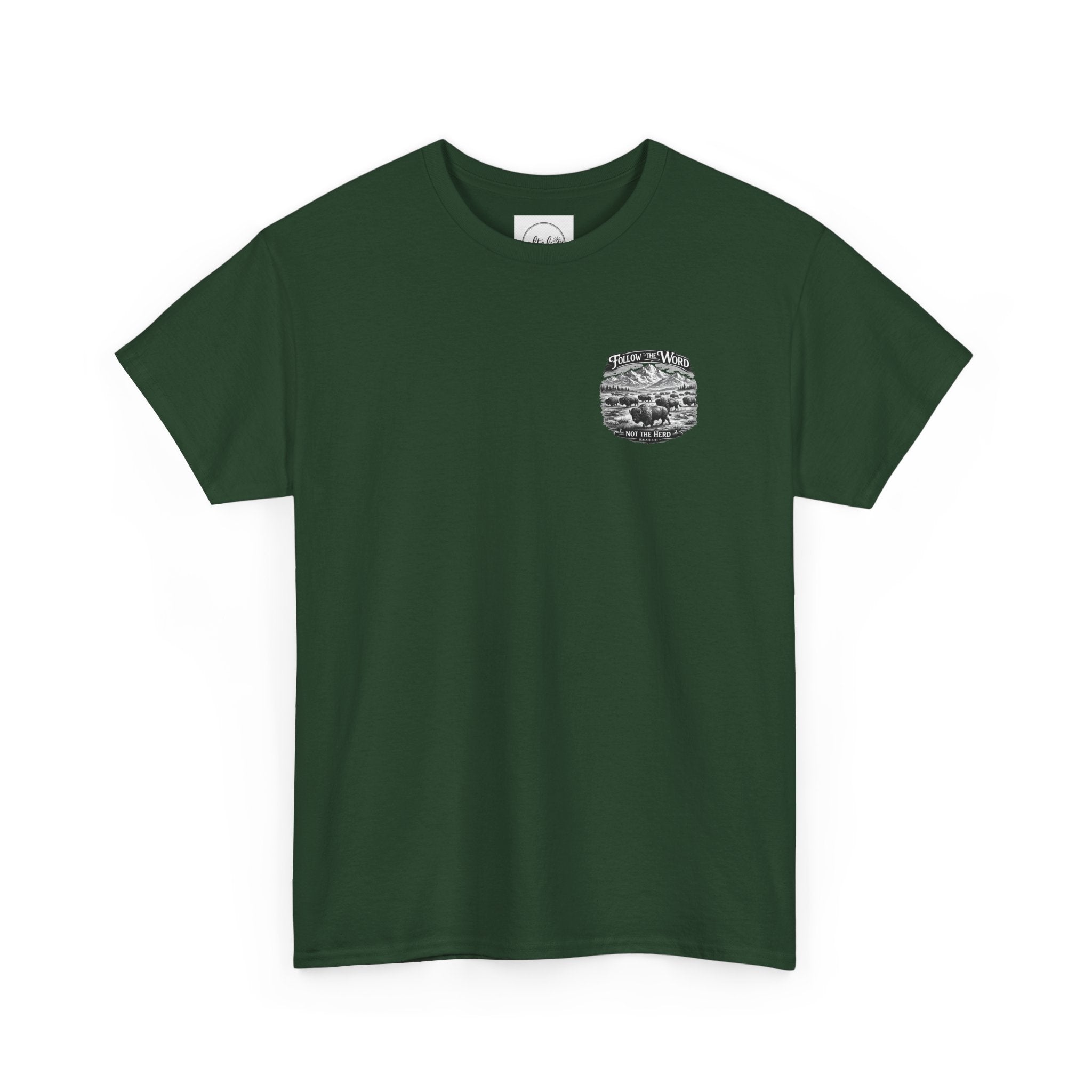 'Follow the Word, Not the Herd' Buffalo Mountain Graphic Tee