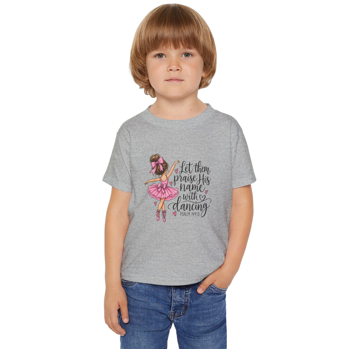 Toddler T-Shirt Pink Ballerina Let Them Praise His Name With Dancing