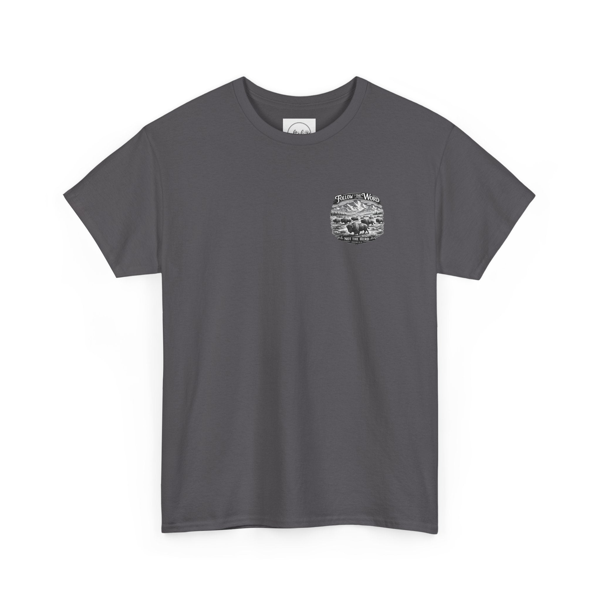 'Follow the Word, Not the Herd' Buffalo Mountain Graphic Tee