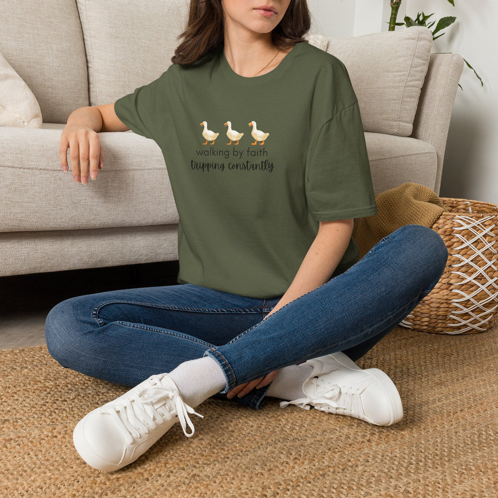 Walking by Faith Tripping Constantly T-Shirt